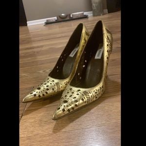 Steve Madden golden heels